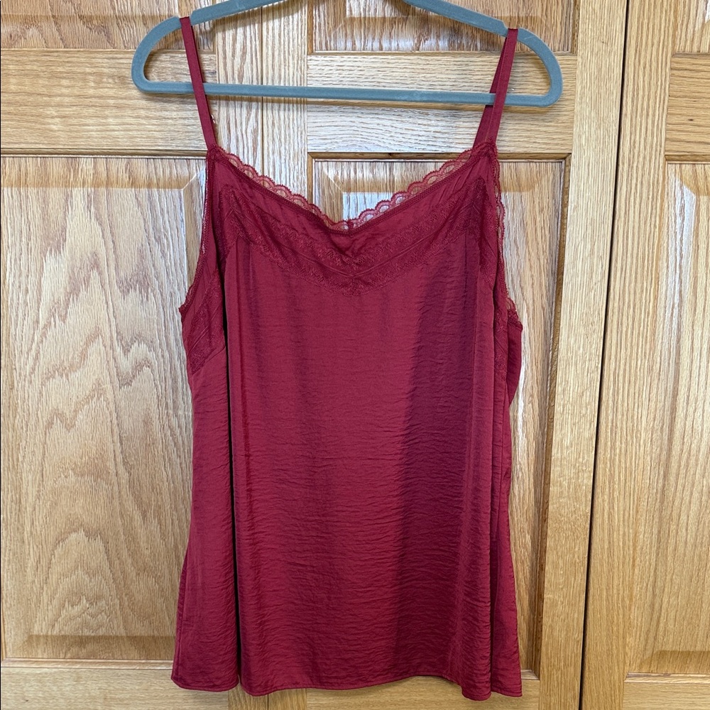 CAbi All Purpose Burgundy Lace Camisole #3976